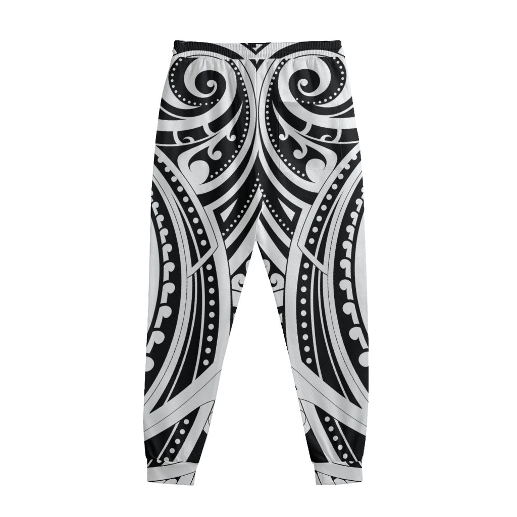 Maori Tribal Tattoo Pattern Print Sweatpants