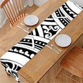 Maori Tribal Tattoo Pattern Print Table Runner
