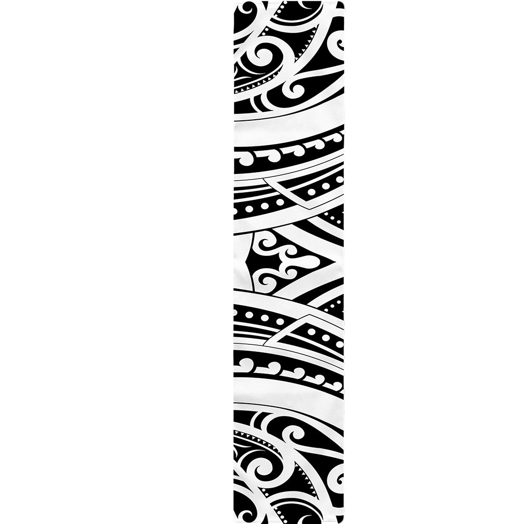 Maori Tribal Tattoo Pattern Print Table Runner