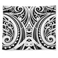 Maori Tribal Tattoo Pattern Print Tapestry