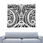 Maori Tribal Tattoo Pattern Print Tapestry