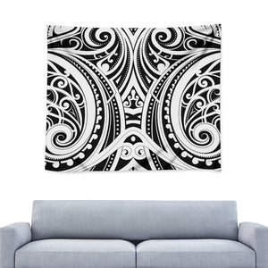 Maori Tribal Tattoo Pattern Print Tapestry