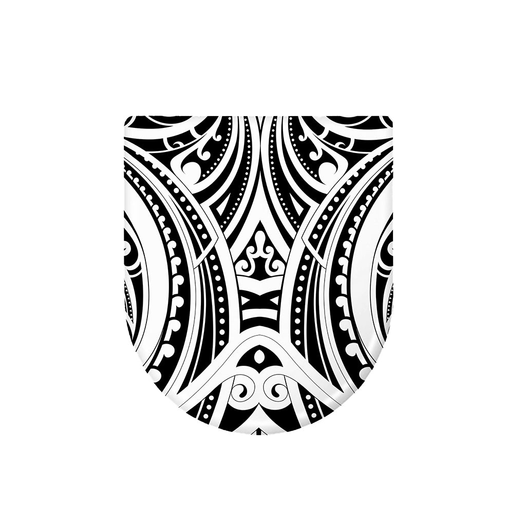 Maori Tribal Tattoo Pattern Print Toilet Lid Cover