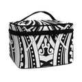 Maori Tribal Tattoo Pattern Print Travel Makeup Bag