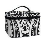 Maori Tribal Tattoo Pattern Print Travel Makeup Bag