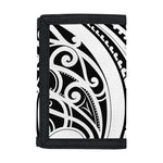 Maori Tribal Tattoo Pattern Print Trifold Wallet