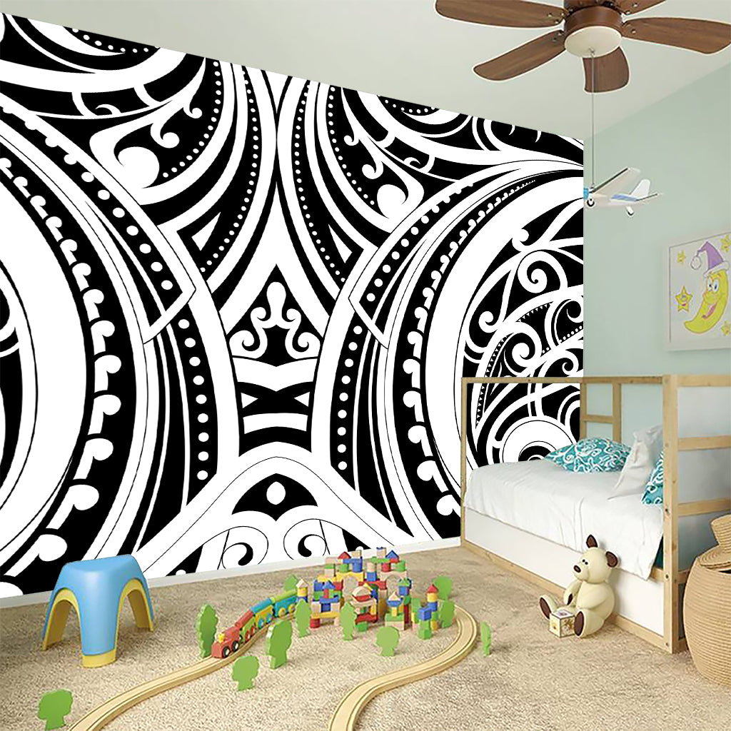 Maori Tribal Tattoo Pattern Print Wall Sticker