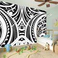 Maori Tribal Tattoo Pattern Print Wall Sticker
