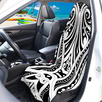 Maori Tribal Tattoo Pattern Print Waterproof Car Seat Cover