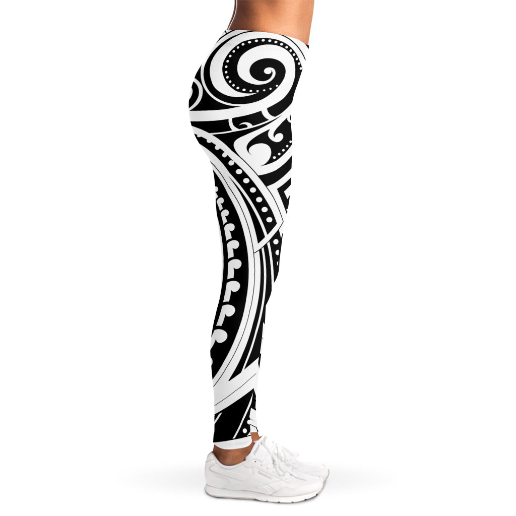 Maori Tribal Tattoo Pattern Print Women's Leggings