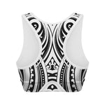 Maori Tribal Tattoo Pattern Print Women's Sports Bra