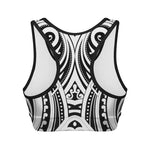 Maori Tribal Tattoo Pattern Print Women's Sports Bra