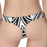 Maori Tribal Tattoo Pattern Print Women's Thong