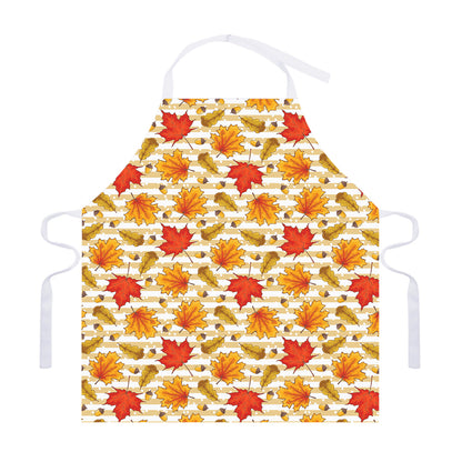Maple And Oak Pattern Print Adjustable Apron