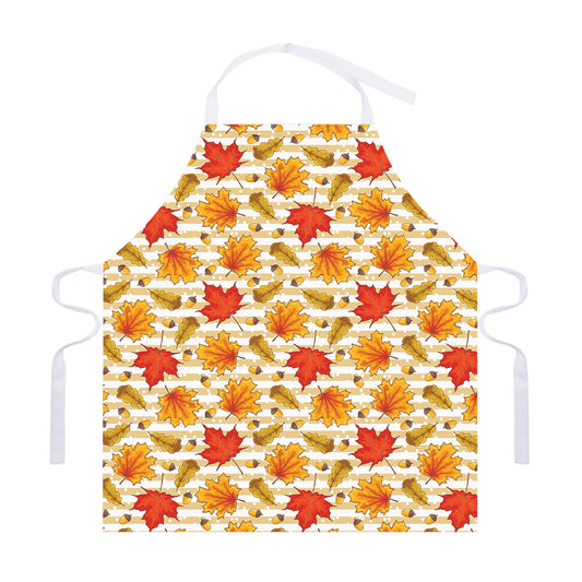 Maple And Oak Pattern Print Adjustable Apron