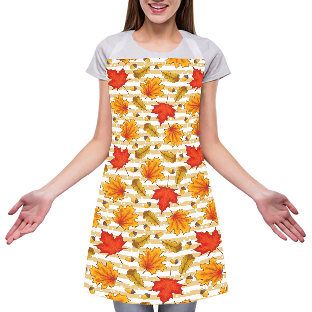 Maple And Oak Pattern Print Adjustable Apron
