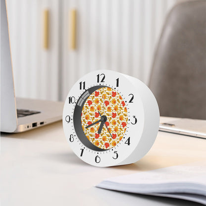 Maple And Oak Pattern Print Alarm Clock