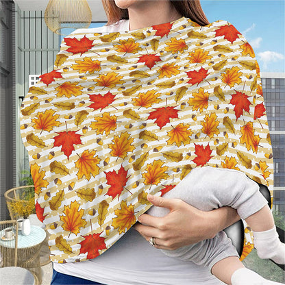 Maple And Oak Pattern Print Baby Seat Cover