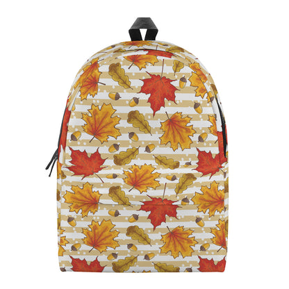 Maple And Oak Pattern Print Backpack