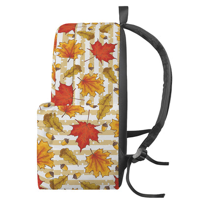 Maple And Oak Pattern Print Backpack
