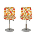 Maple And Oak Pattern Print Bar Stool Covers