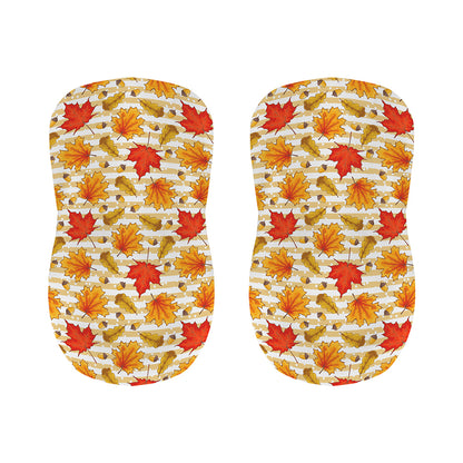 Maple And Oak Pattern Print Bar Stool Covers
