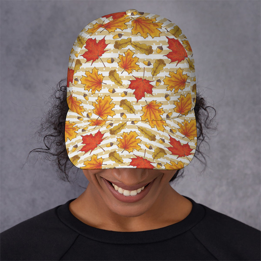 Maple And Oak Pattern Print Baseball Cap