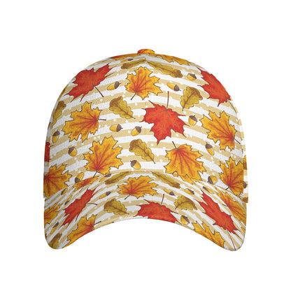 Maple And Oak Pattern Print Baseball Cap