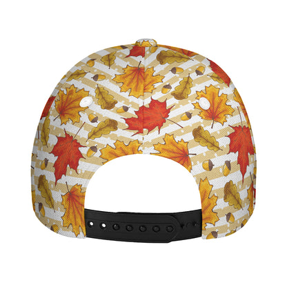 Maple And Oak Pattern Print Baseball Cap