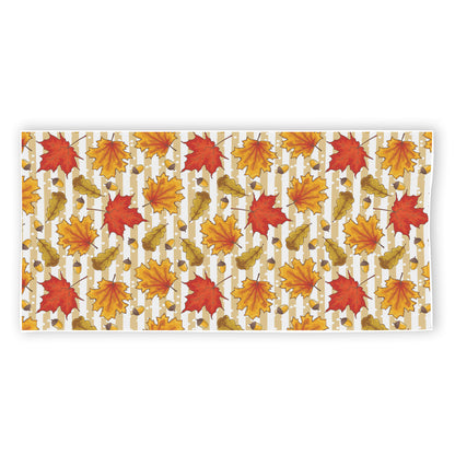 Maple And Oak Pattern Print Beach Towel
