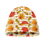 Maple And Oak Pattern Print Beanie