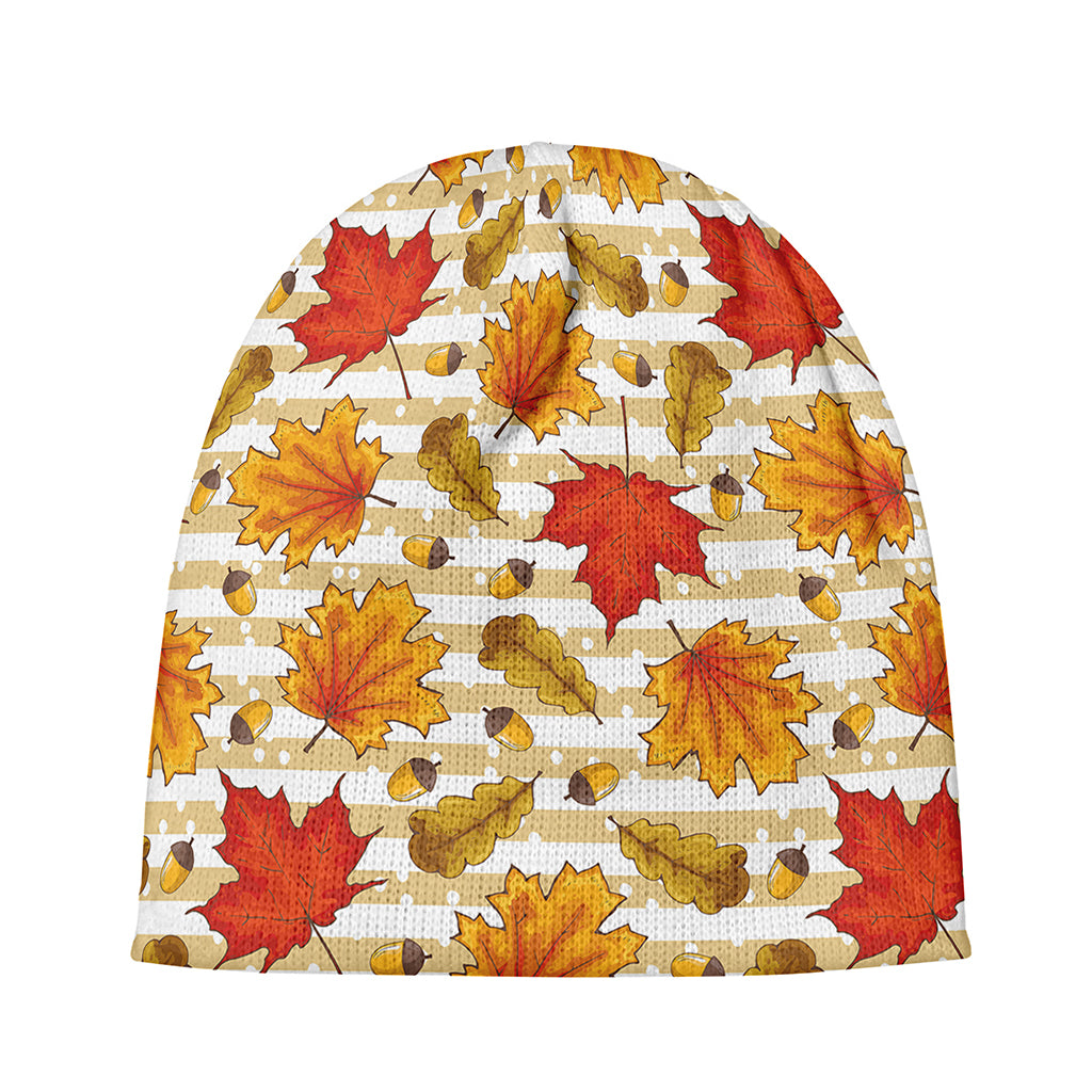 Maple And Oak Pattern Print Beanie
