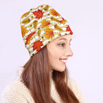 Maple And Oak Pattern Print Beanie