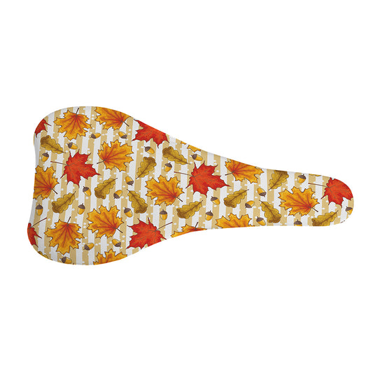 Maple And Oak Pattern Print Bicycle Seat Cover
