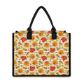 Maple And Oak Pattern Print Canvas Tote Bag