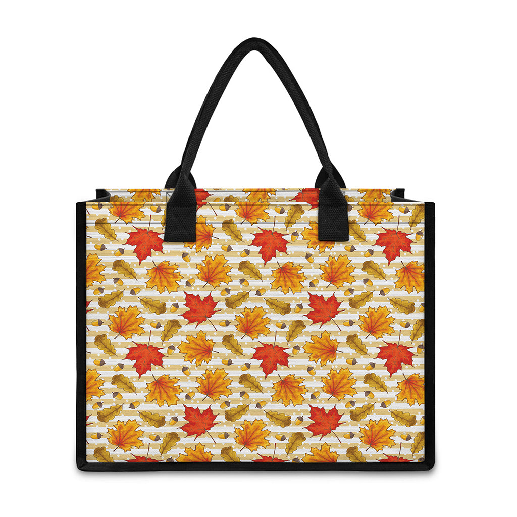 Maple And Oak Pattern Print Canvas Tote Bag