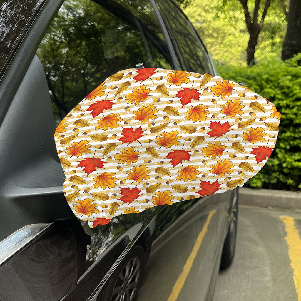 Maple And Oak Pattern Print Car Side Mirror Covers