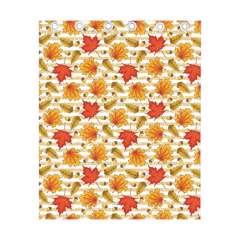 Maple And Oak Pattern Print Curtain