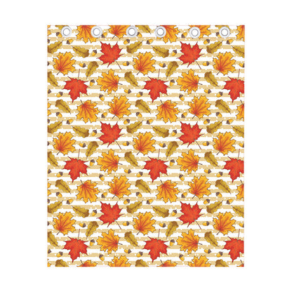 Maple And Oak Pattern Print Curtain