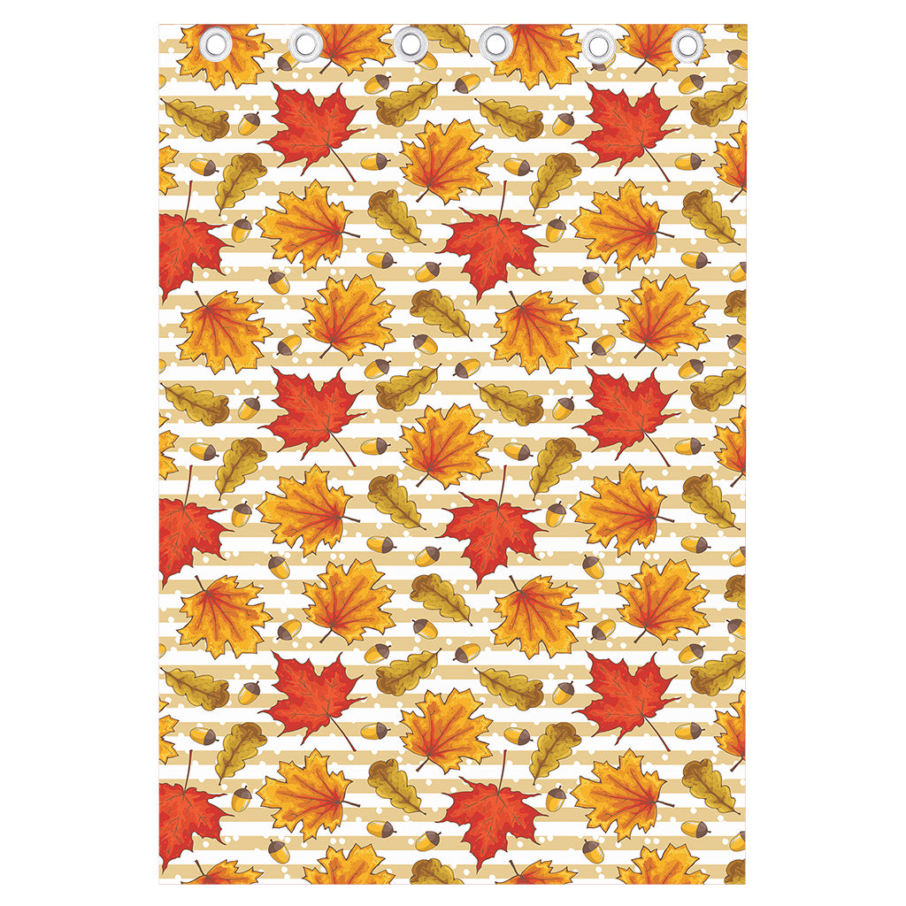 Maple And Oak Pattern Print Curtain