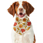 Maple And Oak Pattern Print Dog Bandana