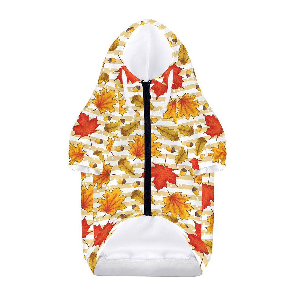 Maple And Oak Pattern Print Dog Zip Up Hoodie