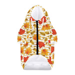 Maple And Oak Pattern Print Dog Zip Up Hoodie