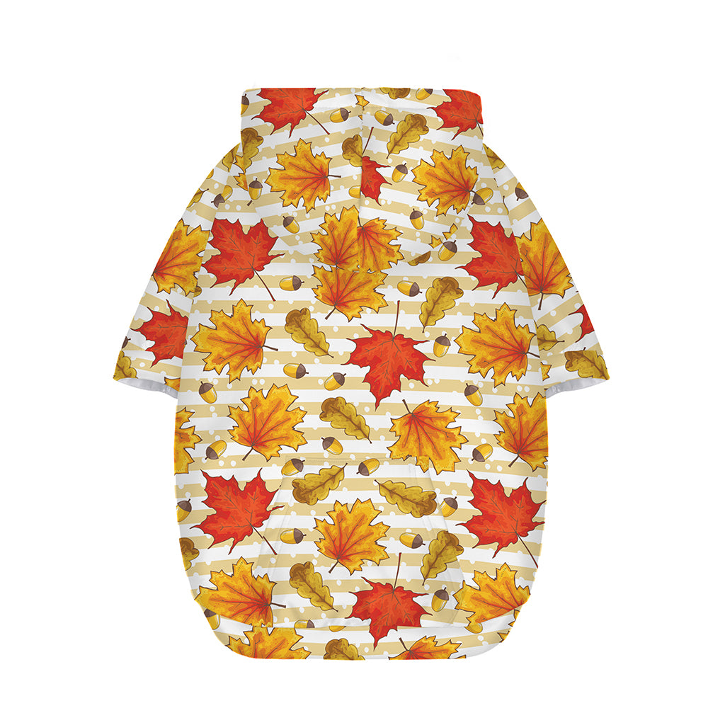 Maple And Oak Pattern Print Dog Zip Up Hoodie