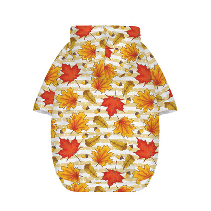 Maple And Oak Pattern Print Dog Zip Up Hoodie