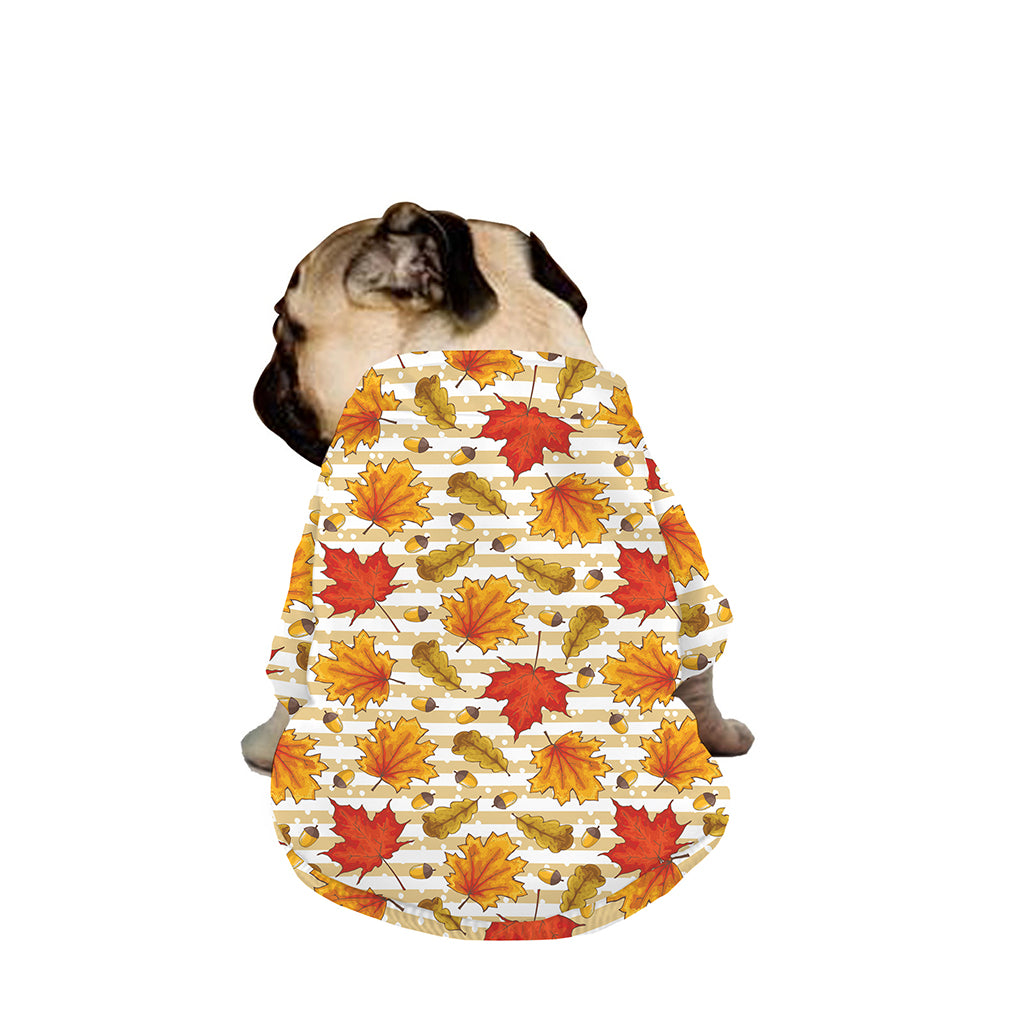 Maple And Oak Pattern Print Dog Zip Up Jacket