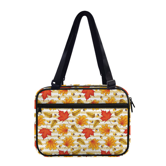Maple And Oak Pattern Print Double Strap Bible Bag