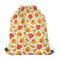 Maple And Oak Pattern Print Drawstring Bag