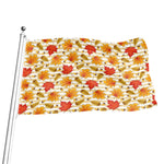 Maple And Oak Pattern Print Flag