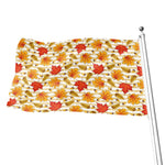 Maple And Oak Pattern Print Flag